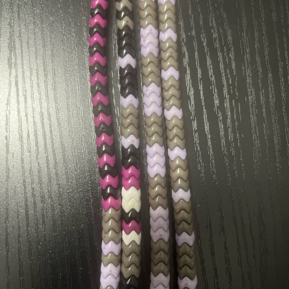 Sassy Jones Pink and Purple Braided Necklace - Picture 3 of 3